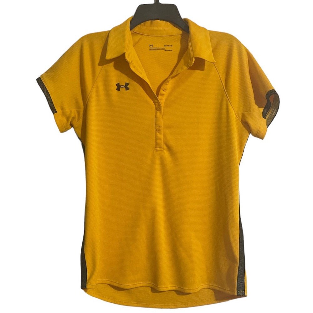 Under Armour Heatgear Yellow and Black Polo